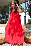 Gabriella Tie Shoulder Dress Chilli